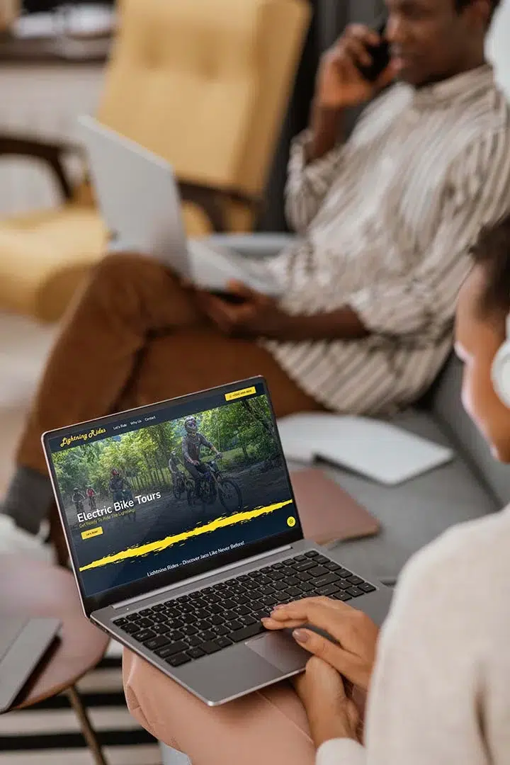 person viewing website design for tour companies person viewing website design for tour companies